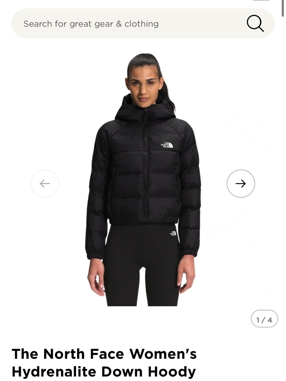 The North Face Women’s Hydrenalite Down Hoody — Black